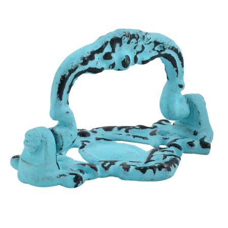 Turquoise Crown Distressed Iron Pull Cabinet Handles